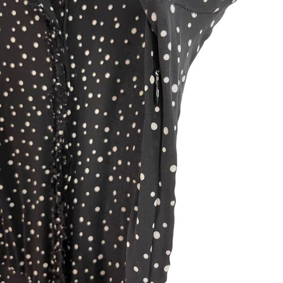 Vivienne Tam Black and White Polka Dot Silk Midi Dress - Picture 6 of 9